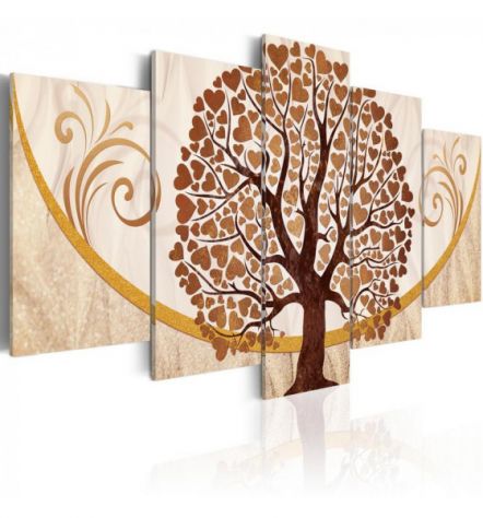Quadro Albero Con I Cuoricini 100x50 E 200x100 ARREDALACASA