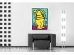 Quadro Pop Art dipinto a mano di Keith Haring
