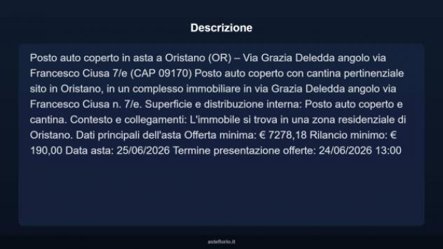 Immobile in asta di 15 m² in vendita a Oristano - Foto 2
