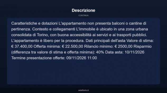 Immobile in asta di 34 m² in vendita a Torino - Foto 15