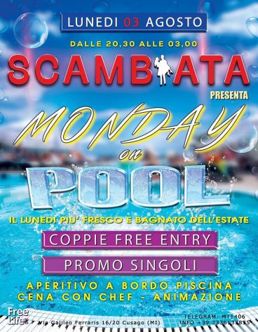 03/08 - 31/08:Summer Party LUNEDI 3 Agosto al free life style club.