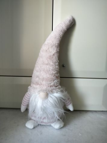 Pupazzo Gnomo decorativo bianco e rosa - Foto 2