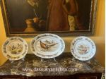 Set di tre piatti da collezione ” selvaggina Ginori metà XX secolo