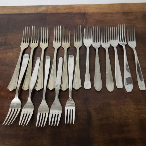 posateria acciaio e alpacca anni 40/50 - Foto 7