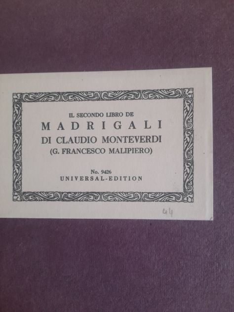 MONTEVERDI - Madrigali a 5 voci - Foto 7