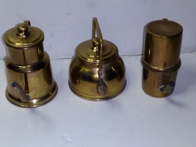 piccoli ninnoli vintage in ottone - caffettiere antiche - Foto 6