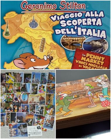 126 figurine Geronimo Stilton, VIAGGIO ALLA SCOPERTA DELL’ITALIA.