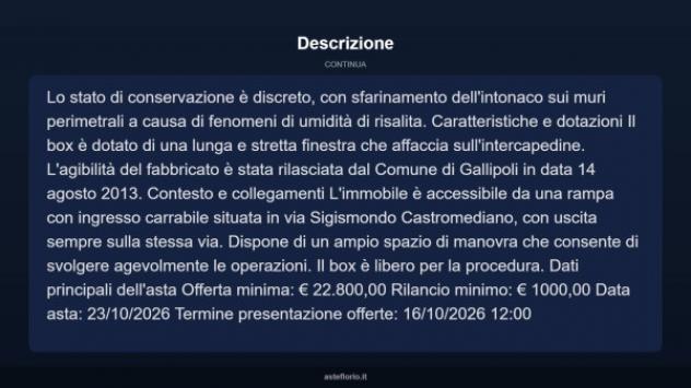 Immobile in asta di 34 m² in vendita a Gallipoli - Foto 9