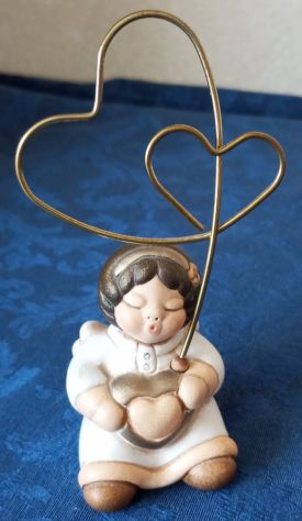 THUN Portafoto Angelo Bimbo Cuore in Ceramica Originale THUN - Foto 4