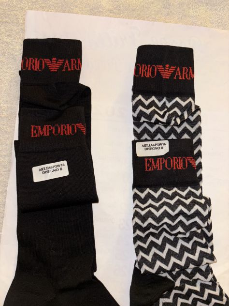 2 PAIA CALZE NUOVE CON CARTELLINO DA UOMO FIRMATE ORIGINALI”EMPORIO ARMANI”MADE - Foto 2
