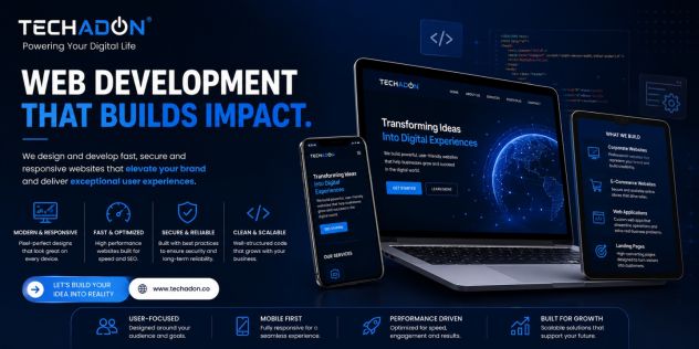 Custom Web Apps & E-Commerce — React, Node.js, Python | Techadon