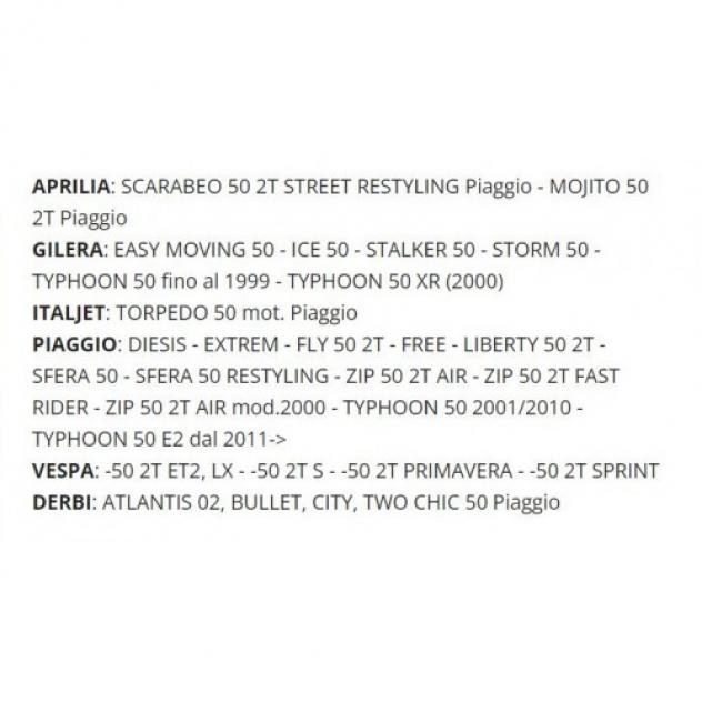 Cilindro 47,6 mm Polini 1400214 per scooter Piaggio 50 2T Fly Free Liberty Sfera Zip Typhoon Gilera Stalker Storm - Foto 2