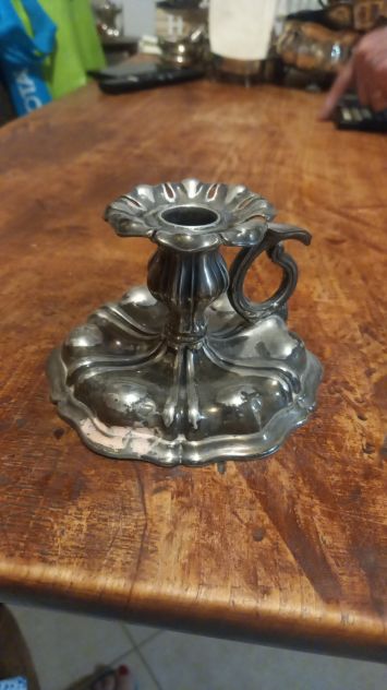 Candelabro antico argento