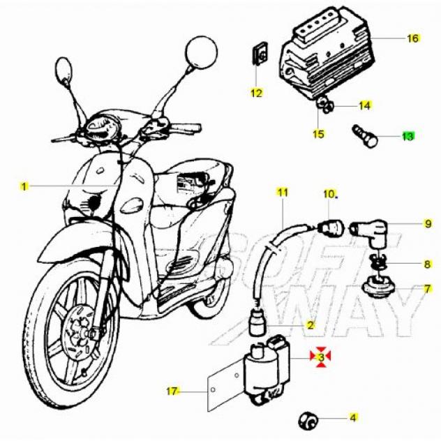Centralina scooter Piaggio Aprilia 50 a 4 tempi a 4 pin - Foto 5