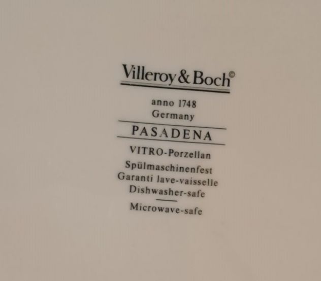 Piatti. "VILLEROY & BOCH" PASADENA VITRO PORCELLANA - Vintage anni '80 - Foto 2