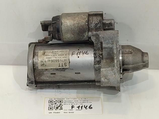 MOTORINO D' AVVIAMENTO PEUGEOT 2008 1° Serie 9675660680 0001174601 BH02 diesel 1560 (13)
