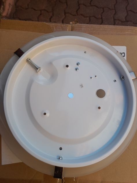 Plafoniera applique alabastro TABACCO e BIANCO design 30cm e27 - Foto 4