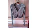 Cardigan corto donna grigio taglia S