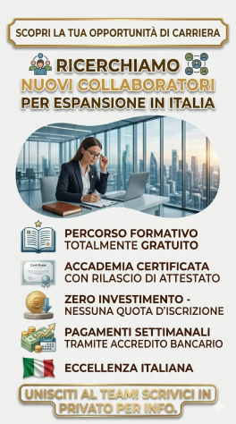 DIVENTA NOSTRO CONSULENTE DA CASA,NO CALL CENTER NO VENDITA