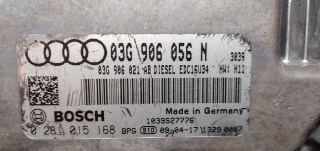 CENTRALINA MOTORE AUDI A3 1.9 TDI BOSCH 0 281 015 168, 0281015168, 03G 906 056 N - Foto 6