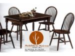 Mobili Rustici Country Taverna cod 633 Color Noce: Tavolo 150x80x4 + 4 Sedie