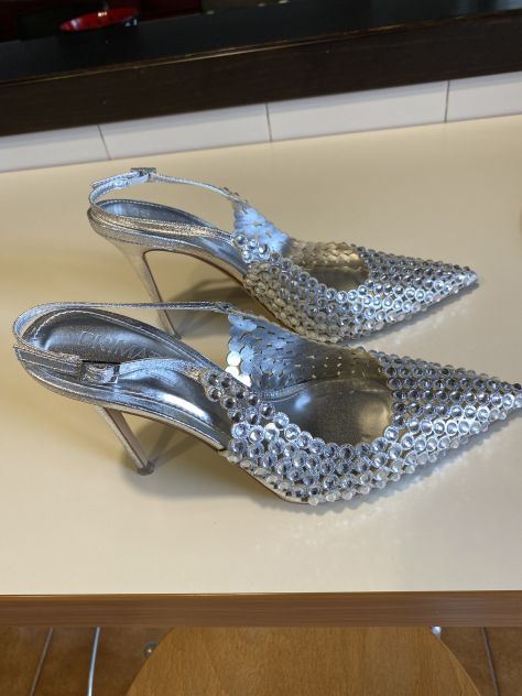 sandali strass argentati - Foto 3