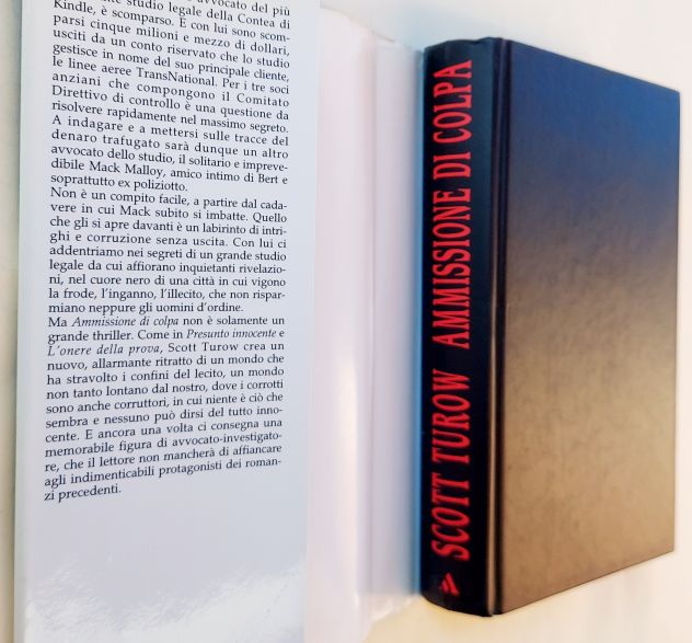 Ammissione Di Colpa Di Scott Turow 1°Edizione Arnoldo Mondadori, settembre 1993 - Foto 2