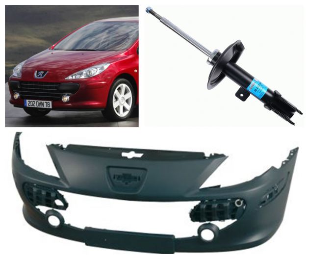 Ricambi per Peugeot 307 paraurti cofano freni airbag ossatura fanali 2005>08