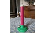 vecchia candela a pile con lampadina