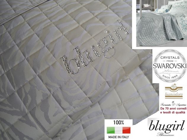 BLUGIRL trapuntina - quilt matrimoniale in prezioso damasco e SWAROVSKI - Foto 9