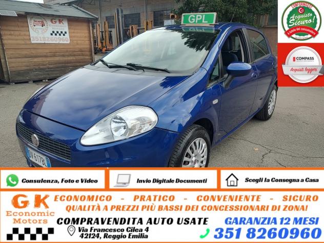 Fiat Grande Punto 1.4 GPL 5 porte Dynamic, BENZINAGPL, OK NEOPATENTATI, GARANZIA L.12 MESI