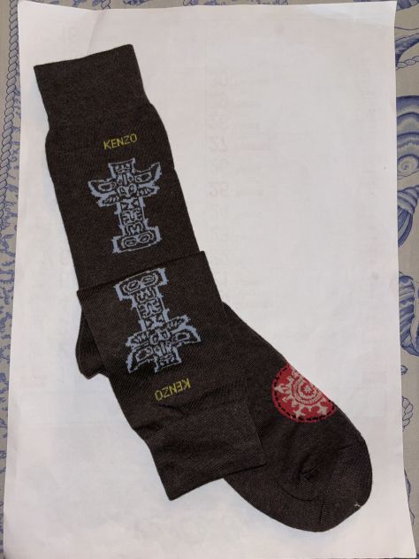 1 PAIO DI CALZE NUOVE DA UOMO FIRMATE ORIGINALI KENZO,MADE IN ITALY,NUMERO 42-44 - Foto 7