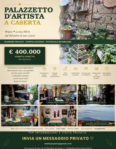 Palazzetto d’artista con giardino a Briano – San Leucio