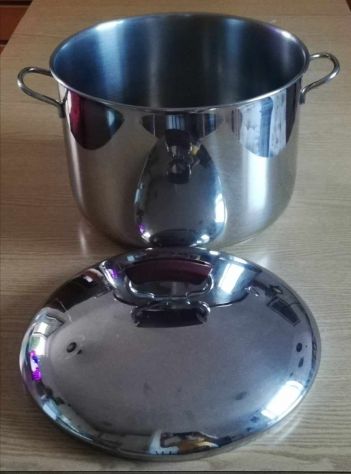 Pentola Metalsomma Sacim con coperchio e due manici,acciaio Inox 18/10 - Foto 2