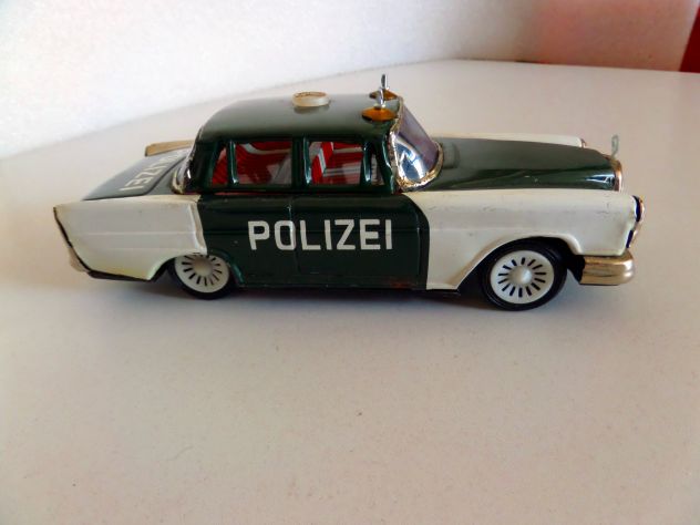 Auto polizia (mercedes) in latta, anni 50 Originale d'epoca - Foto 2