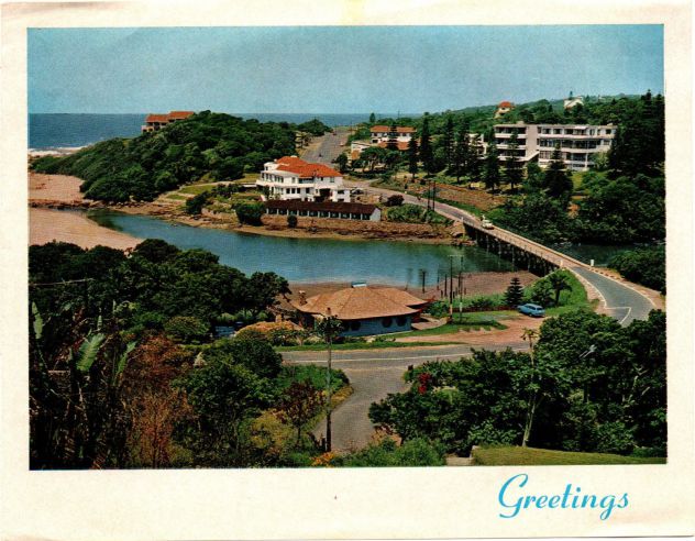 Cartolina di Ramsgate South Coast Natal Sud Africa Vintage