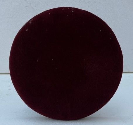Sgabello in Legno e Velluto Rosso - Foto 3