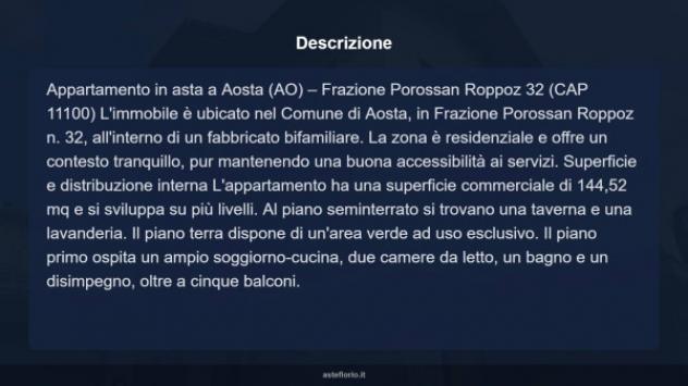 Immobile in asta di 144 m², box auto in vendita a Aosta - Foto 10