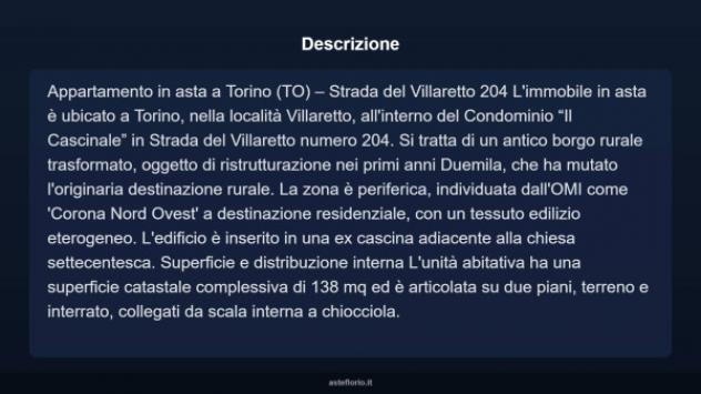 Immobile in asta di 138 m² con più di 5 locali e box auto in vendita a Torino - Foto 4