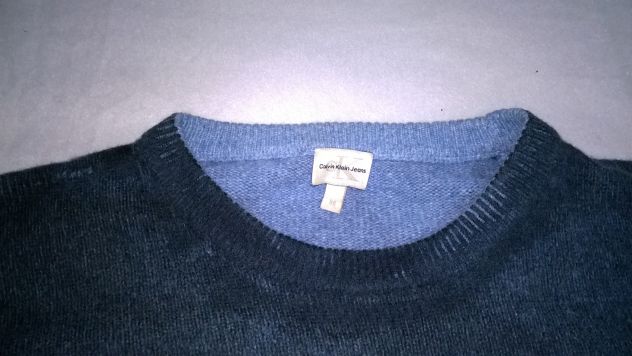 Maglione Invernale Blue Calvin Klein originale M - Foto 2