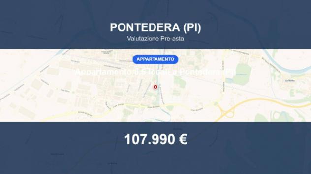 Immobile in asta di 130 m² con più di 5 locali e box auto in vendita a Pontedera