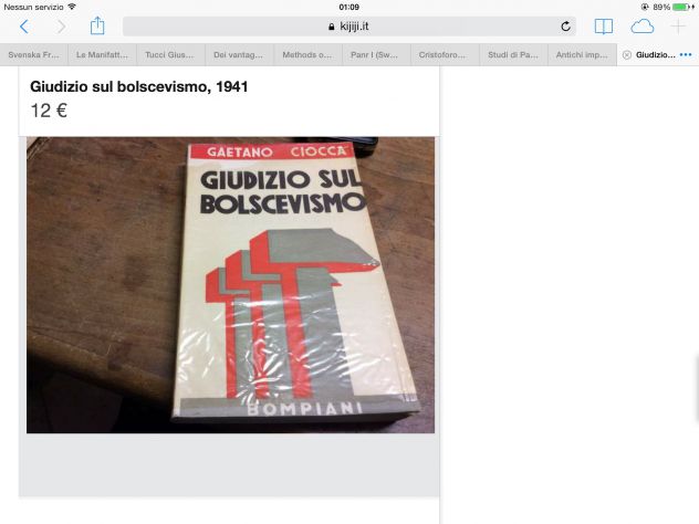 Gaetano Ciocca Giudizio sul bolscevismo Bompiani - 1941