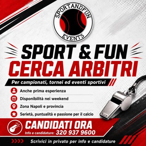 Arbitri calcio giovanile – anche prima esperienza
