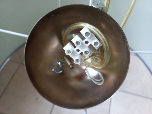 Lampadario paralume tessuto bluette E27 60euro - Foto 7