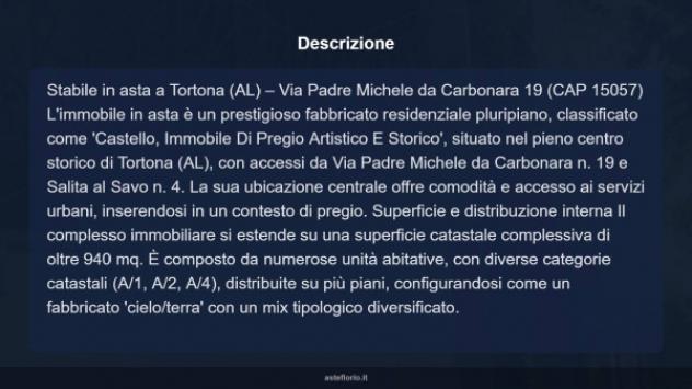 Immobile in asta di 940 m², box auto in vendita a Tortona - Foto 9