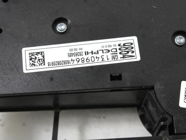 13409864 GRUPPO DI COMANDO AUTORADIO OPEL MERIVA B 1.6 D 100KW 6M 5P (2016) RICAMBIO USATO - Foto 5