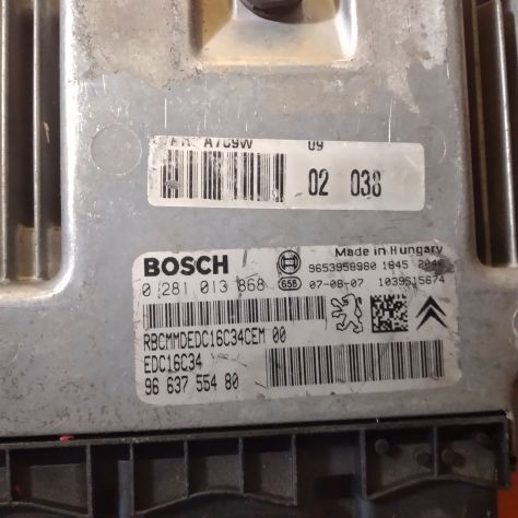 Centralina motore 0281013868 9663755480 Peugeot 207 307 Citroen C2 C3 1.6 Hdi