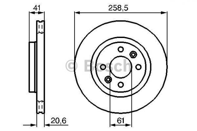 Disco Freno Bosch 0986478124 Dacia, Renault