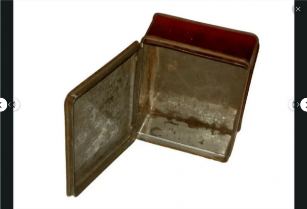 scatola latta biscotti dolci anni 40 decorata tin box metallo antica vintage - Foto 3