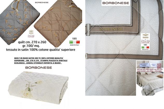 BORBONESE QUILT COPRILETTI TRAPUNTINE MATRIMONIALE 5 modelli